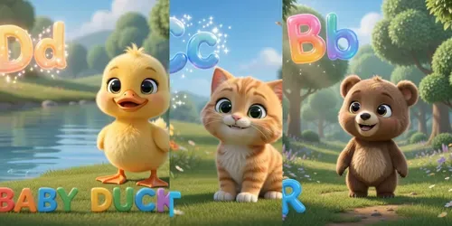 3D Animated Abc Animal Videos generated by veo