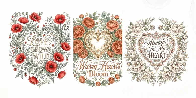 Romantic Floral Tshirts generated by undefined