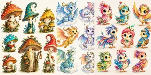 Whimsical Character Color Parades generated by chatgpt-image