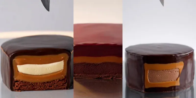 Satisfying Chocolate Slice Macro Scenes generated by undefined