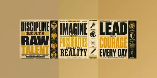 Vintage Motivational Quote Posters generated by chatgpt-image