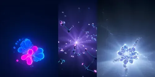 Neon Liquid Molecules Visual Artworks generated by grok-video