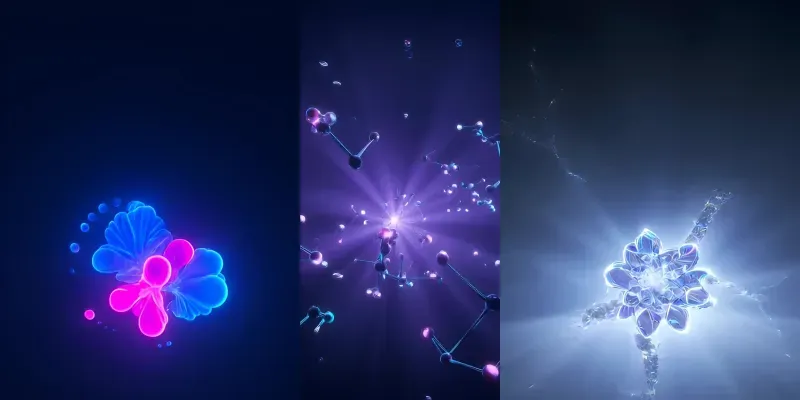 Neon Liquid Molecules Visual Artworks generated by undefined