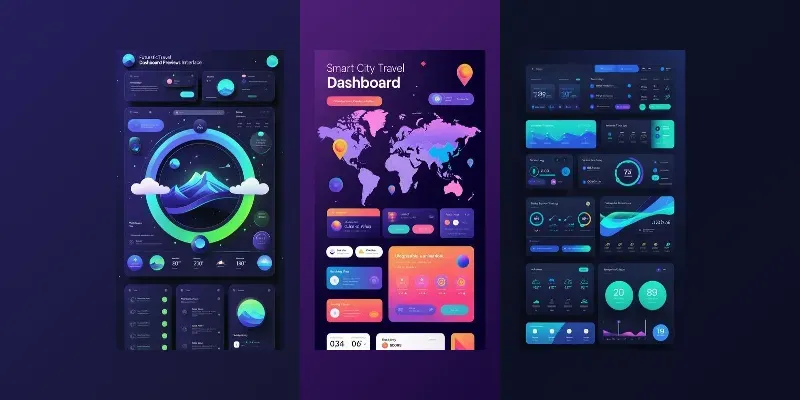 Landing Pages Travel Dashboards Ui Ux generated by undefined