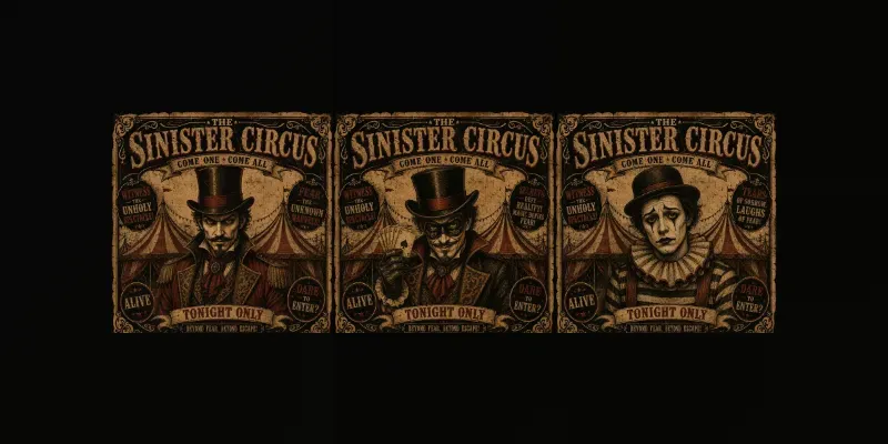 Vintage Horror Circus Posters generated by undefined