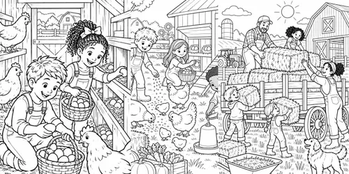 Thanksgiving Farm Colorings generated by chatgpt-image
