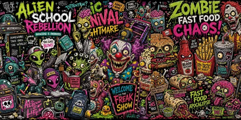 Punk Doodle Chaos Posters generated by undefined