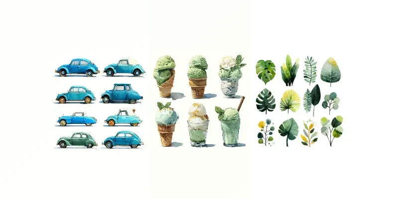 Soft Watercolor Objects generated by undefined