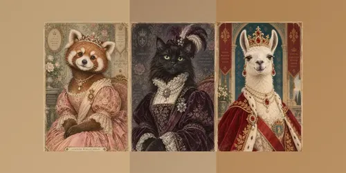 Whimsical Animal Royal Portraits generated by chatgpt-image