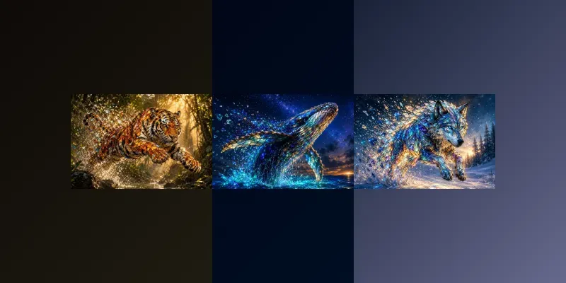 Stained Glass Wildlife In Motion generated by undefined