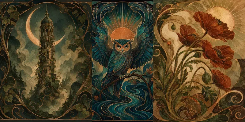 Art Nouveau Collages generated by undefined