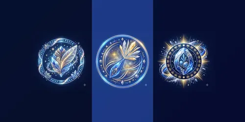 Modern Crystal Seed Emblems generated by gemini-image
