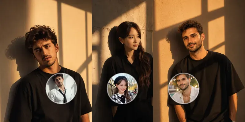Golden Hour Shadow Portraits generated by undefined