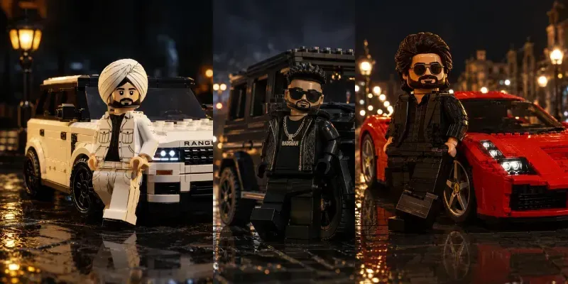 Lego Celebrity Car Scenes generated by undefined