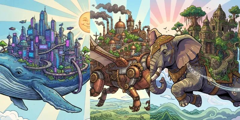Whimsical World Carrier Illustrations generated by undefined