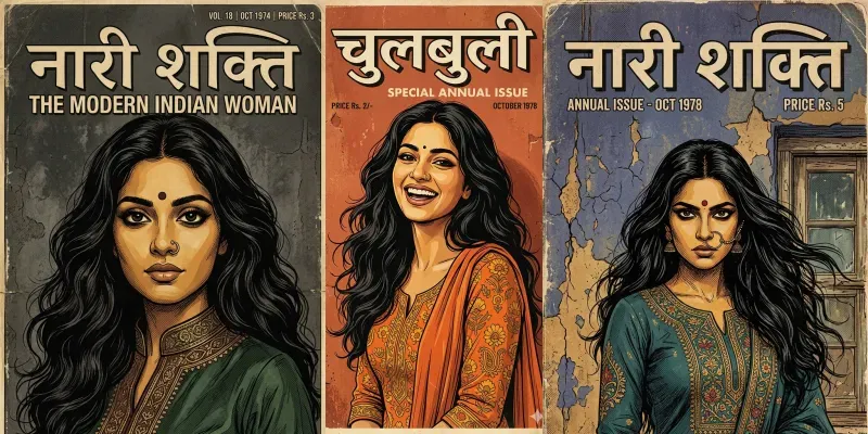 Indian Girl Vintage Comic Art Portraits generated by undefined