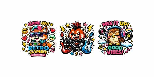 Kawaii Popart Streetwear Sticker Designs generated by chatgpt-image