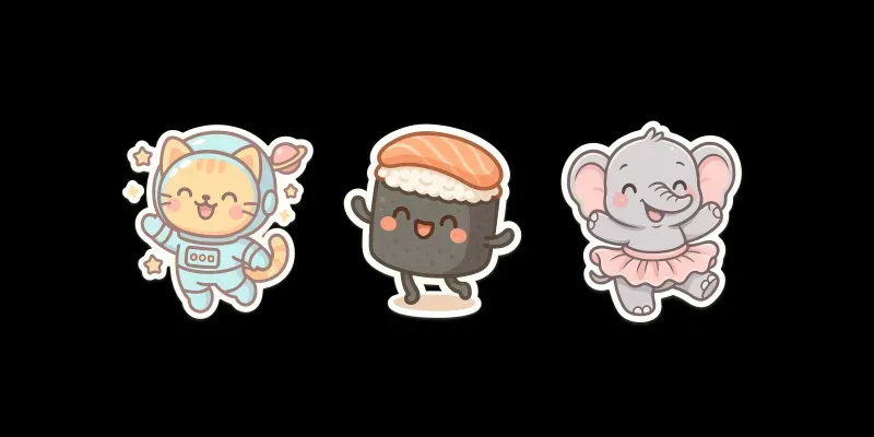 Irresistibly Cute Stickers generated by undefined
