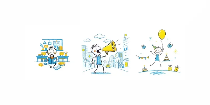 Stick Figure Storybook Scenes generated by undefined