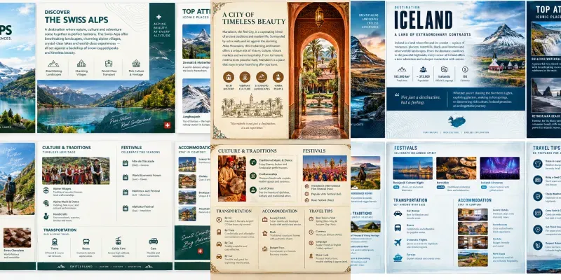 Professional Travel Destination Brochures