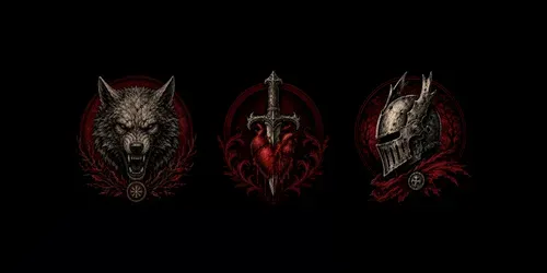 Dark Fantasy Woodcut Illustrations generated by chatgpt-image