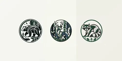 Modern Forest Creature Emblems generated by gemini-image
