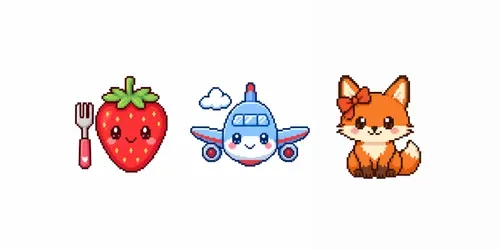 Pixel Art Cute Icons Retro generated by chatgpt-image