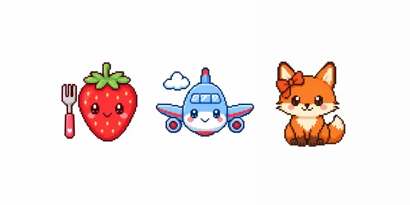 Pixel Art Cute Icons Retro generated by undefined