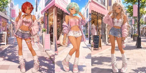 Japanese Gyaru Anime Character Makeovers generated by chatgpt-image