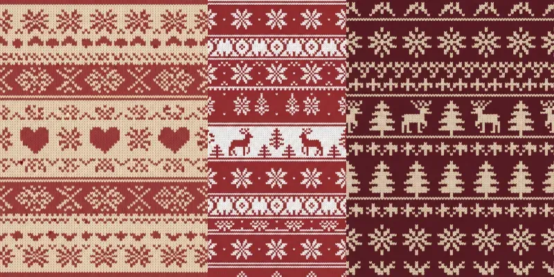 Christmas Nordic Knit Patterns generated by undefined
