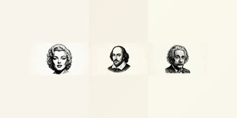 Engraved Portrait Illustrations generated by undefined