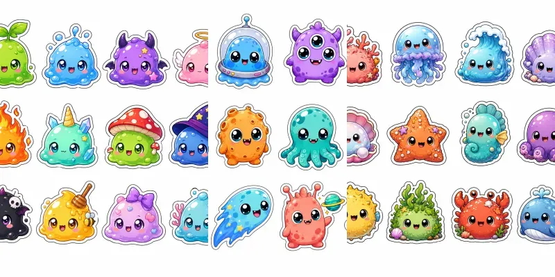 Cute Monster Sticker Sheets generated by undefined