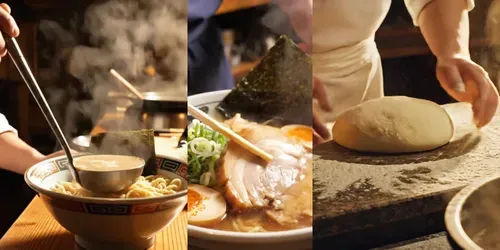 Japanese Ramen Making Closeup Videos generated by veo