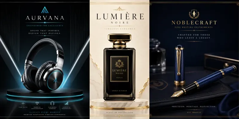Luxury Product Advertising Collections generated by undefined