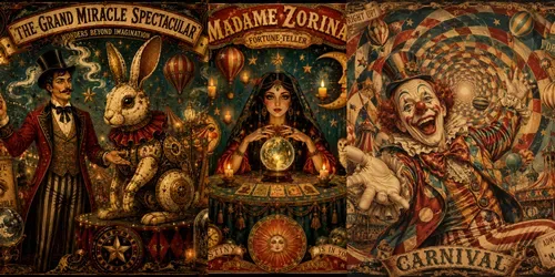 Retro Carnival Dreamscapes generated by chatgpt-image
