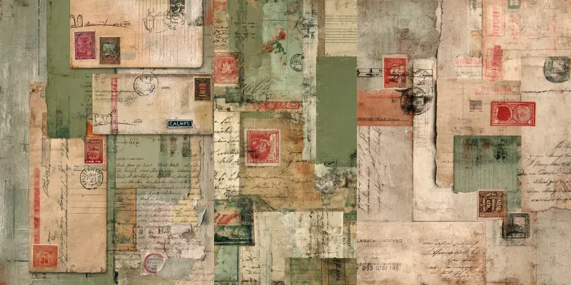 Vintage Shipping Postal Ephemera Sheets generated by undefined