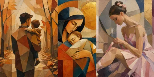 Emotive Geometric Portraits generated by chatgpt-image