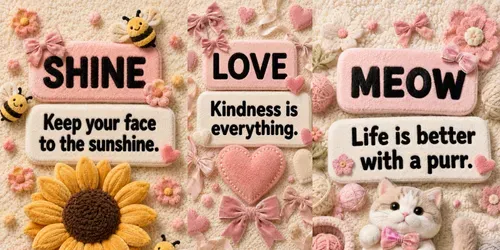 3D Plush Message Board Graphic Templates generated by chatgpt-image