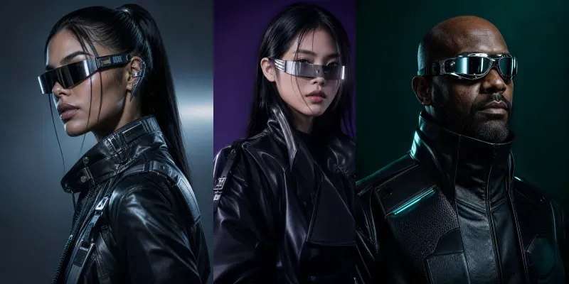 Futuristic Cyberpunk Editorial Portraits