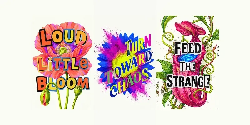 Surreal Pop Botanical Collage Art generated by undefined