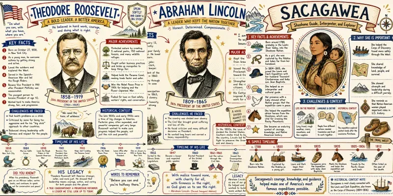 Us Historical Figures Sketchnotes generated by undefined