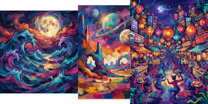 Colorful Expressionist Graphic Posters