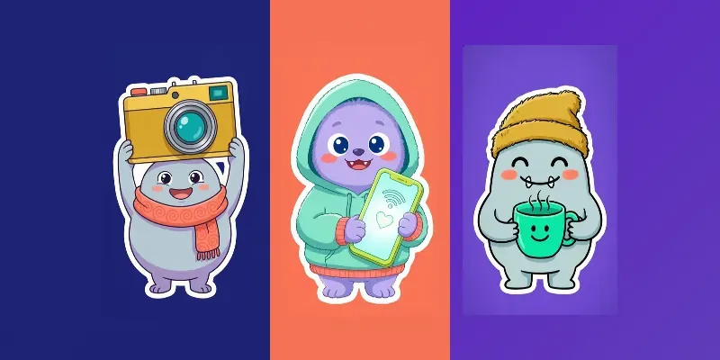 Startup Mascot Diecut Stickers generated by undefined