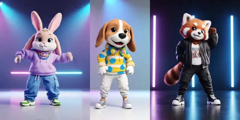 Cute Kpop Dancing Animals Videos generated by undefined