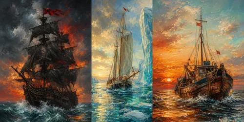 Expressive Nautical Art Scenes generated by chatgpt-image