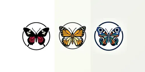 Modern Butterfly Emblems generated by gemini-image