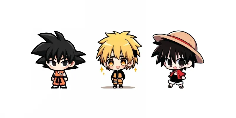 Kawaii Chibi Anime Characters generated by undefined
