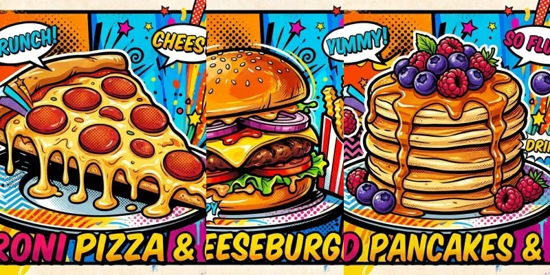 Food Pop Art Compositions generated by undefined