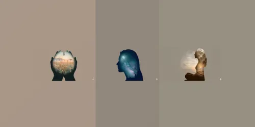 Nature Within Double Exposure Landscapes generated by gemini-image