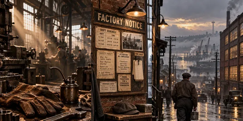 1930s Seattle Factory Worker Daily Life